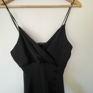Zara Black Maxi Silk Dress